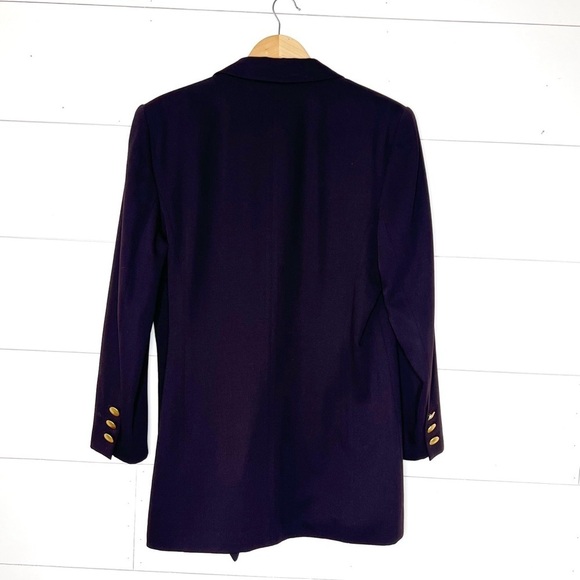 escada margaretha ley vintage deep dark purple blazer - Picture 5 of 11